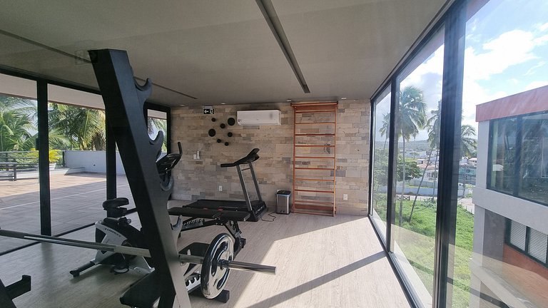 Luxo50m praia Carneiros varanda frente mar #209