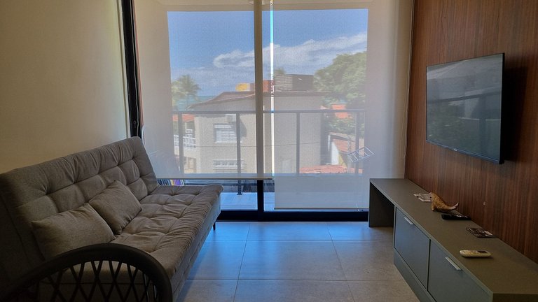 Apto DELUX Carneiros frete Mar 50m Praia #109