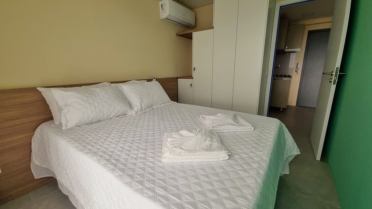 Luxo50m praia Carneiros varanda frente mar #209