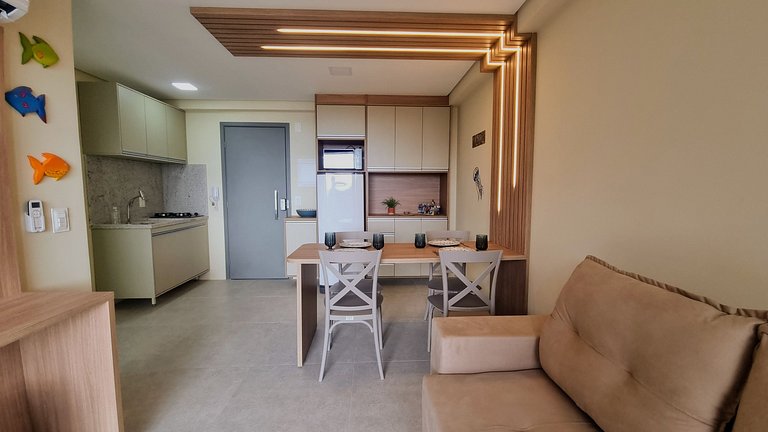 Luxo50m praia Carneiros varanda frente mar #209