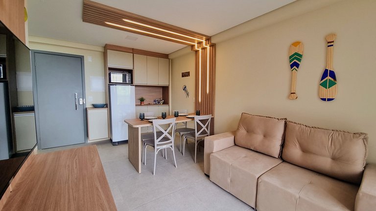 Luxo50m praia Carneiros varanda frente mar #209