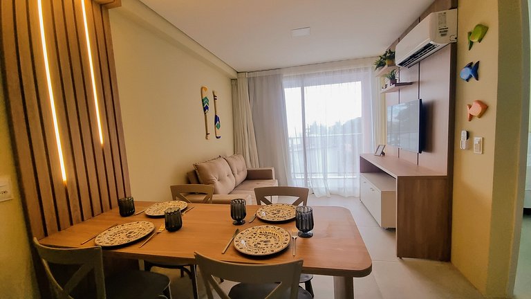 Luxo50m praia Carneiros varanda frente mar #209