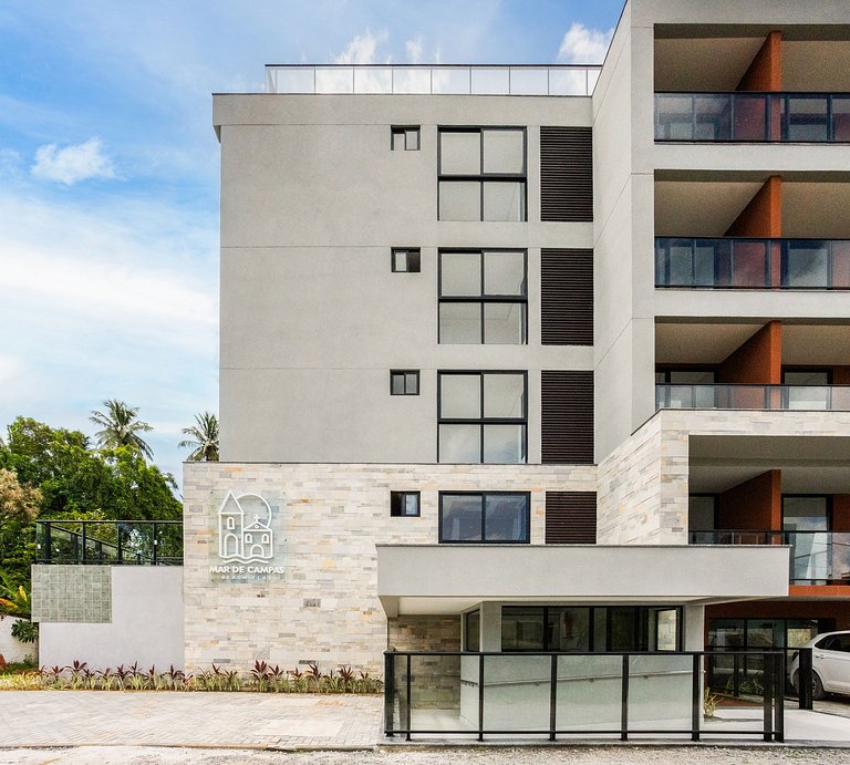 Apto DELUX Carneiros frete Mar 50m Praia #109