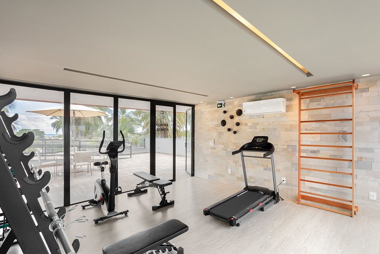 Luxo50m praia Carneiros varanda frente mar #209