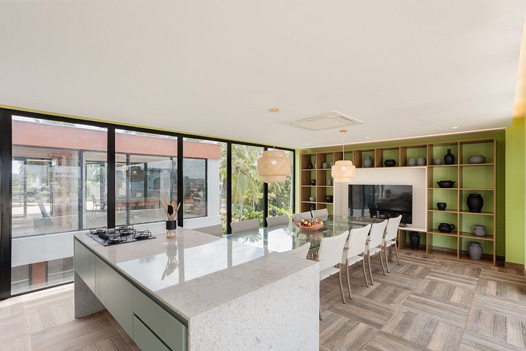 Luxo50m praia Carneiros varanda frente mar #209