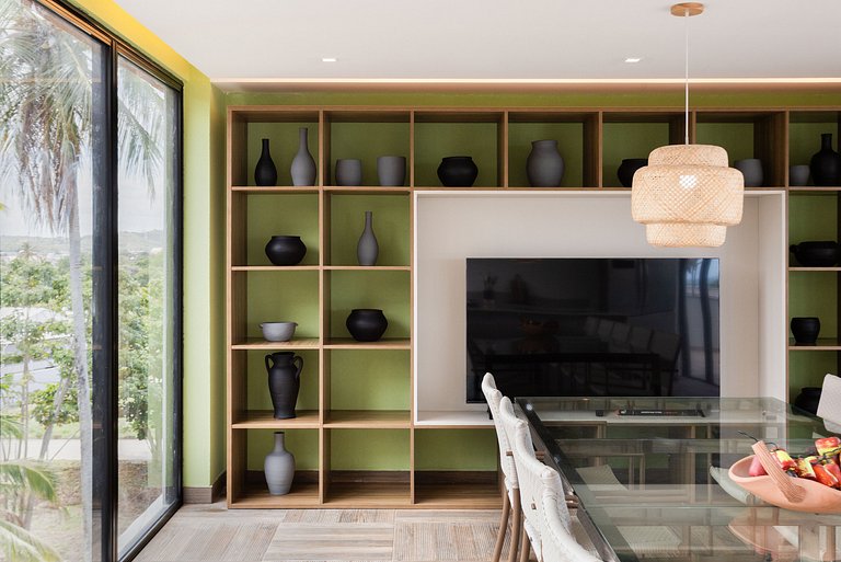 Luxo50m praia Carneiros varanda frente mar #209