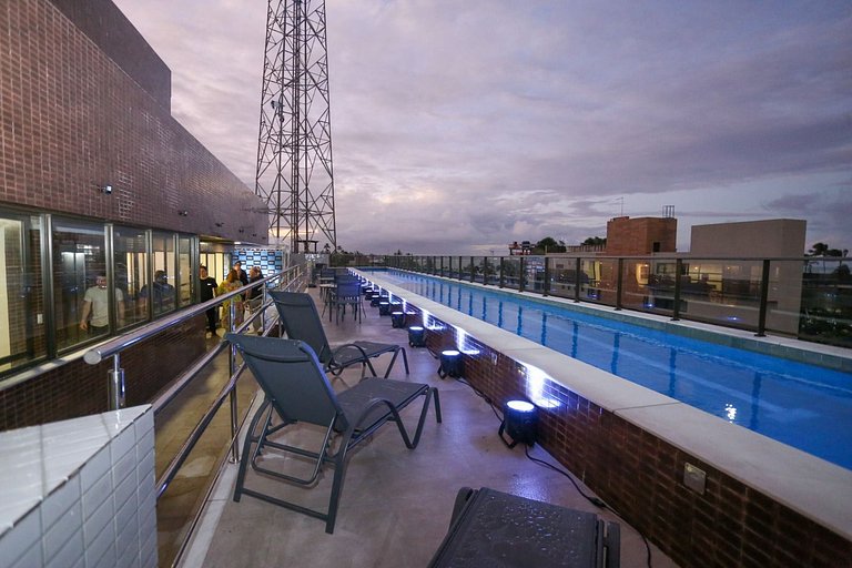 Apto com jacuzzi privativa no coração de Porto#018