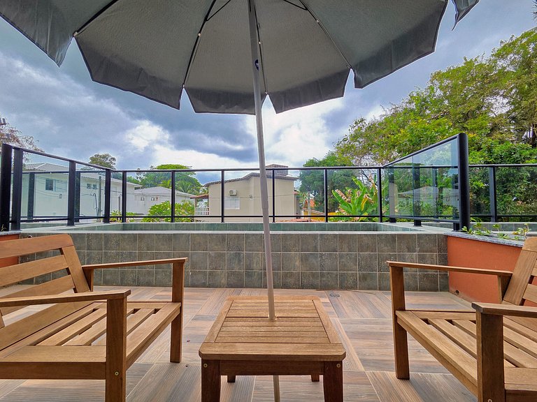 Incrivel 1quarto c/piscina priv 50m praia #009