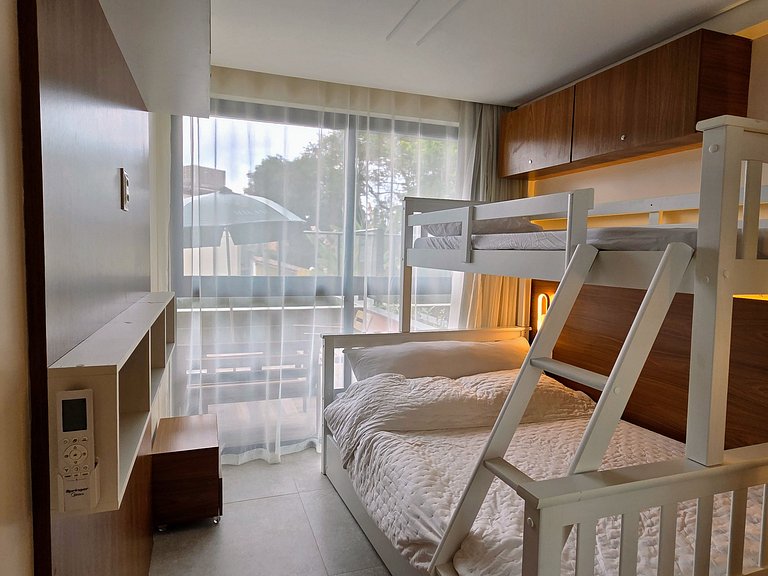 Incrivel 1quarto c/piscina priv 50m praia #009