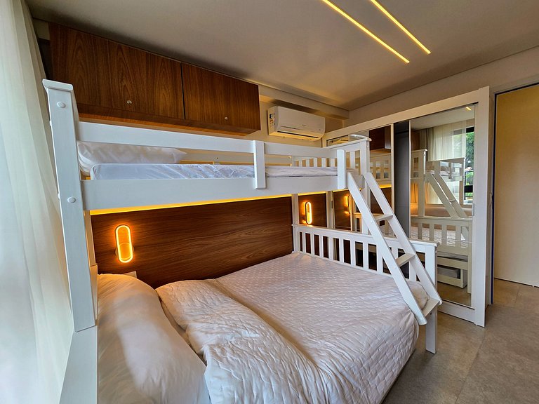 Incrivel 1quarto c/piscina priv 50m praia #009