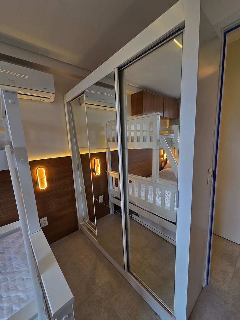 Incrivel 1quarto c/piscina priv 50m praia #009
