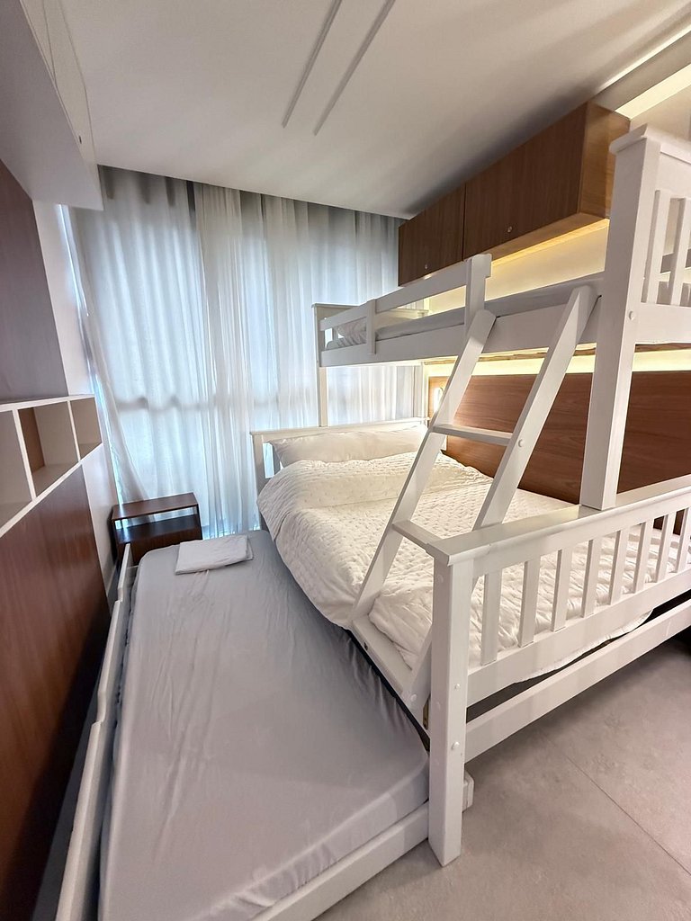 Incrivel 1quarto c/piscina priv 50m praia #009