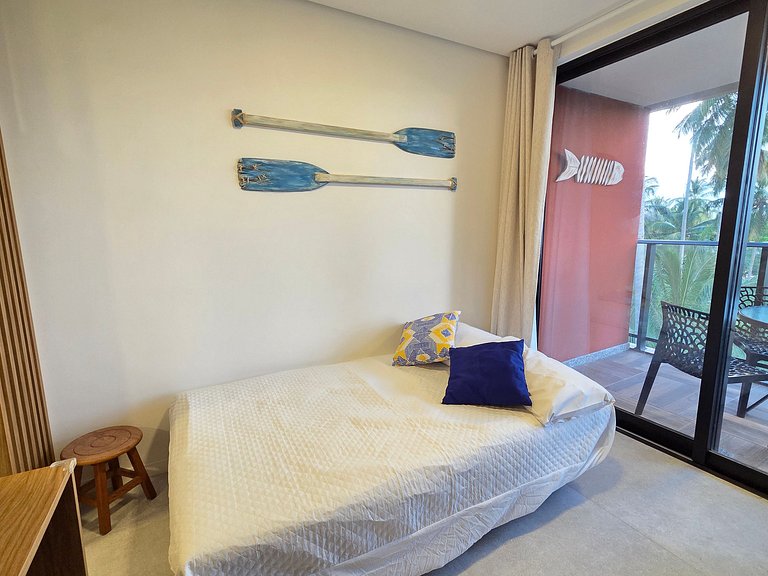 Incrivel 1quarto c/varanda 50m praia carneiros#203