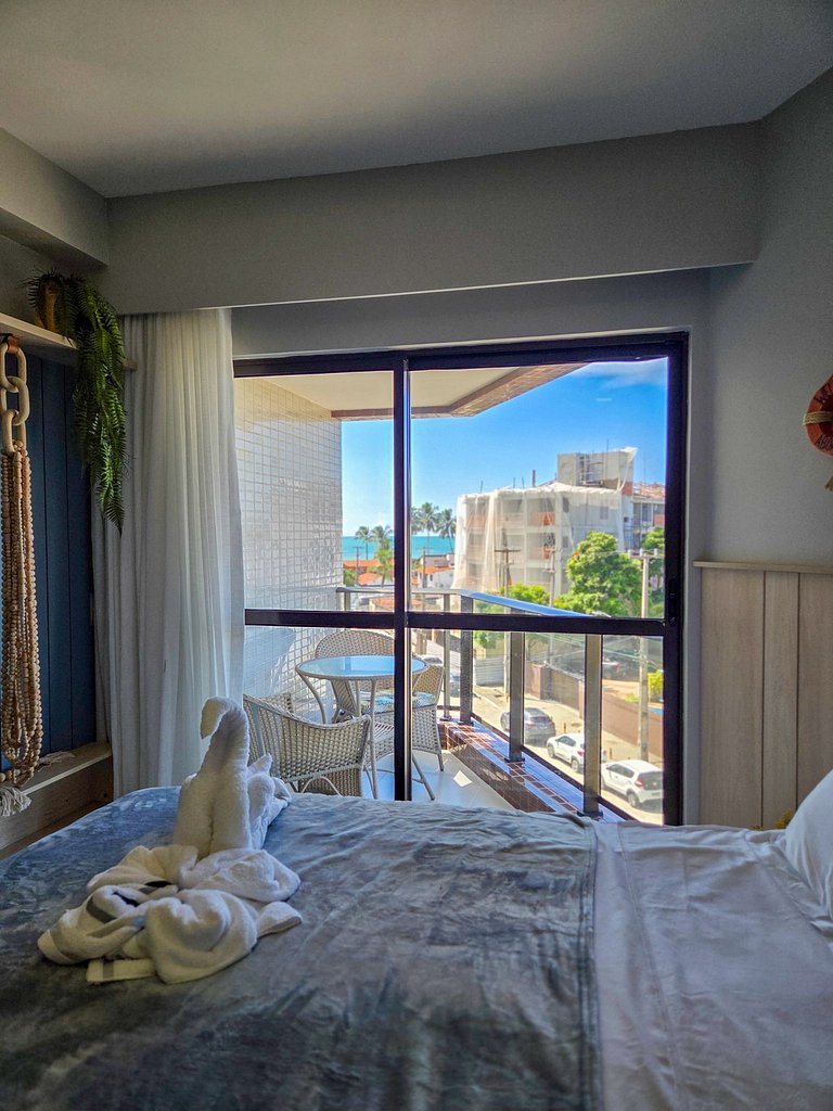 LUXO c/ varanda vista Mar no coração de Porto #304